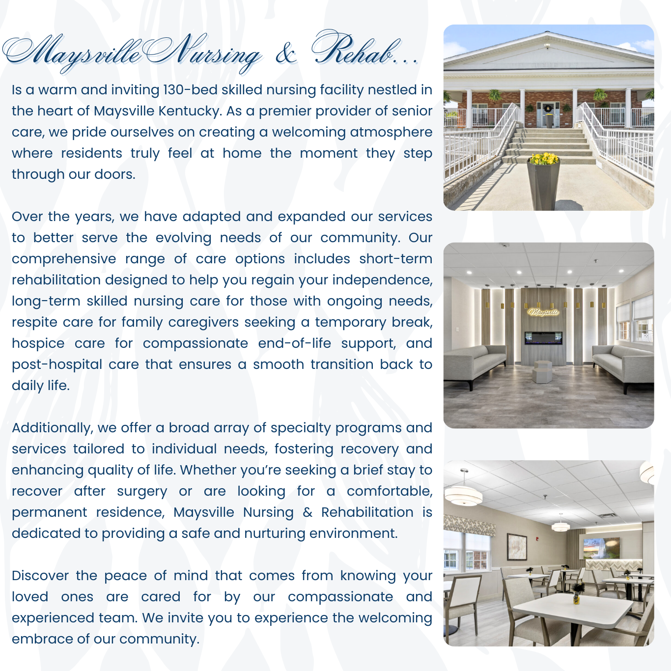 Maysville Welcome Page